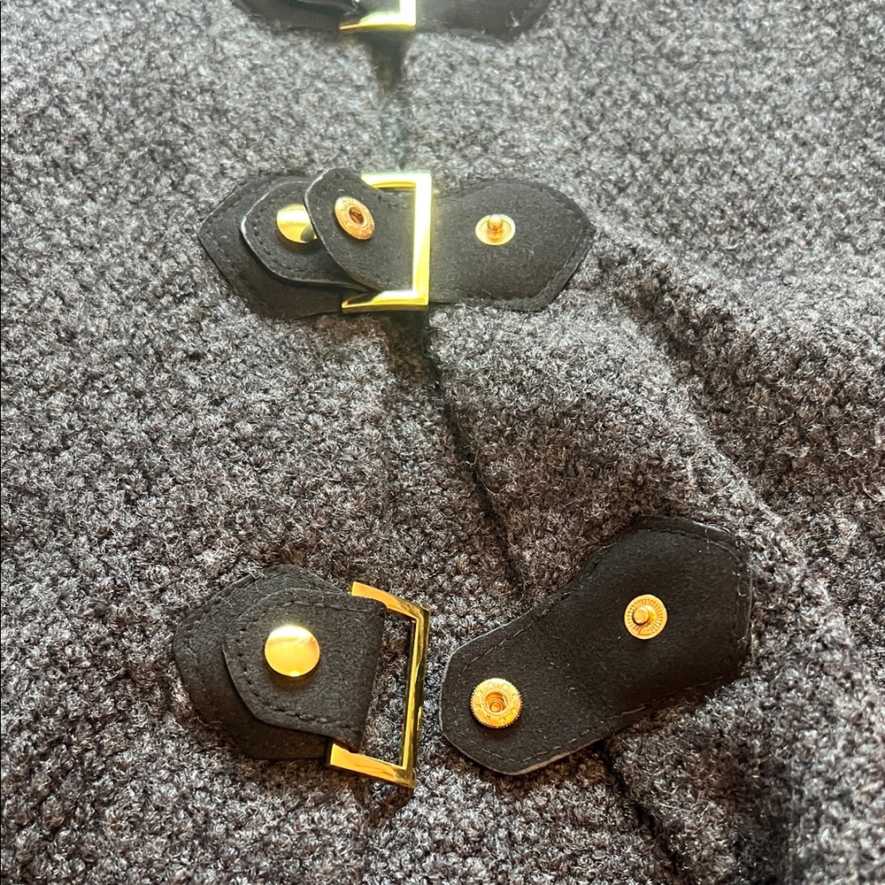 NEW Cynthia Rowley Dark Grey Cardigan with Gold Details - Picture 8 of 11
